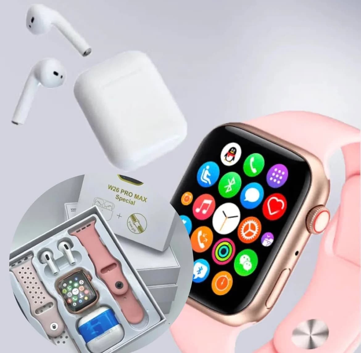 ساعت هوشمند و هندزفری بلوتوث W26 Pro Max