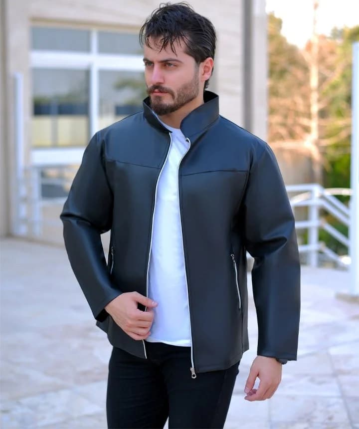 کاپشن طرح چرم مردانه مدل DARMAN
